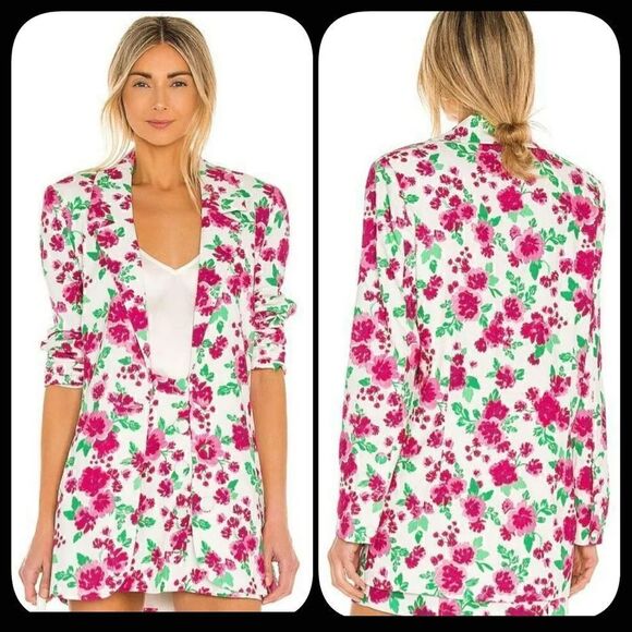 FOR LOVE AND LEMONS Floral pattern blazer jacket Size S